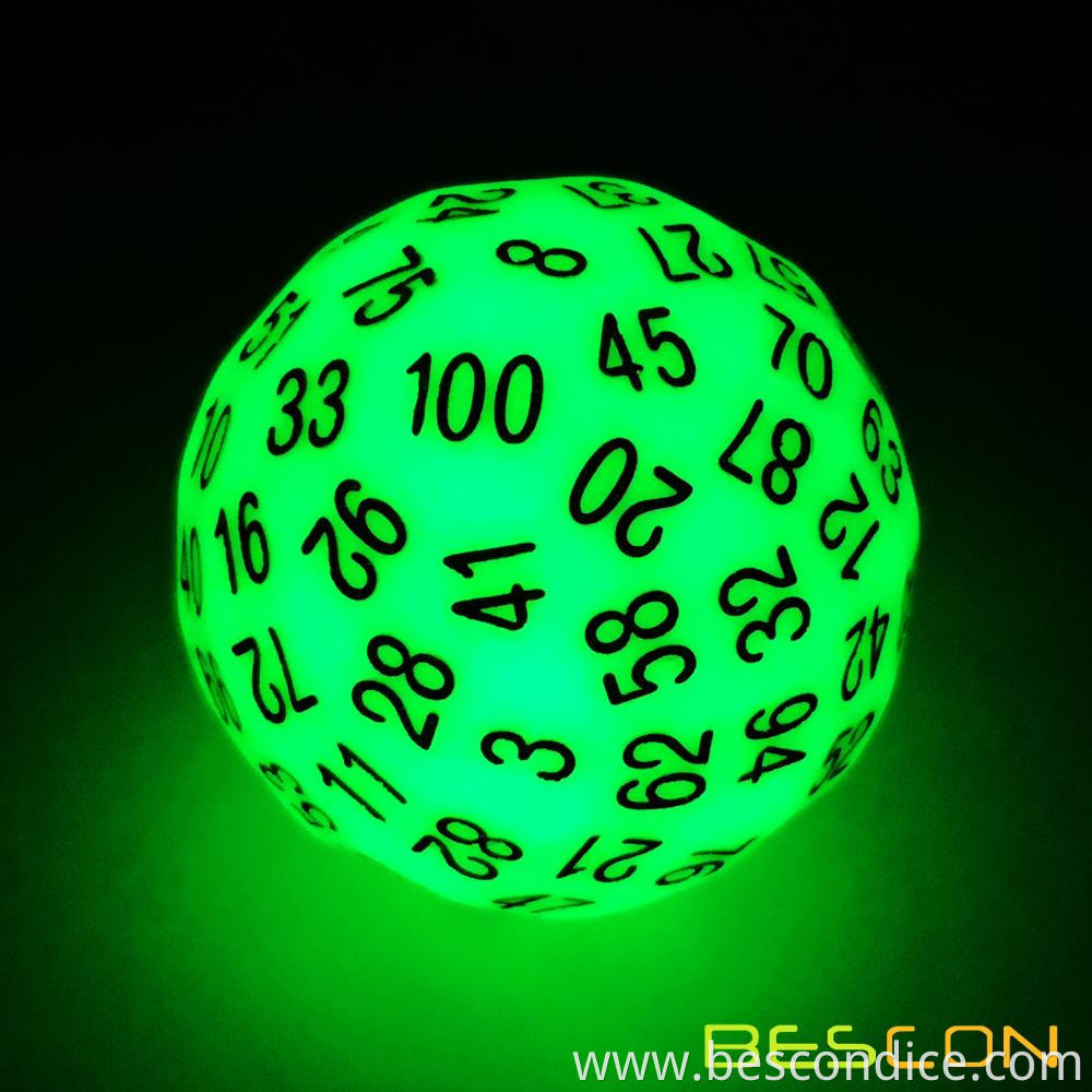 Glow In Dark Polyhedral Dice 100 Sides 1 Glow In Dark Polyhedral Dice 100 Sides 1